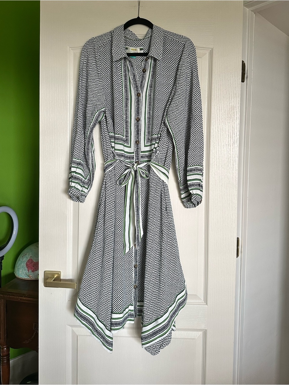 Maeve Constantine Plus Size Handkerchief Hem Midi Shirt Dress